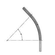 45 Degree Curved Rail