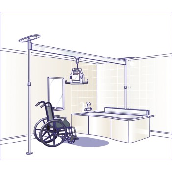 Oxford Easytrack 2 (1 Post and 1 Bath Bracket)