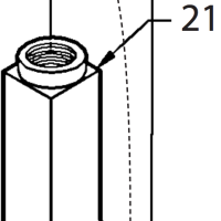 21 - Square leadscrew tube